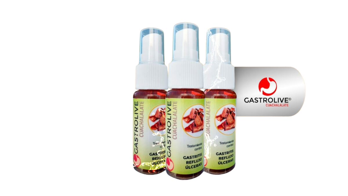 GastroLive Cuachalalate | Paquete de 4 goteros de 30 ml